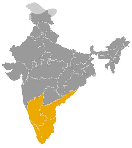 Inde • |-0300/1279| • dynastie Chola: carte